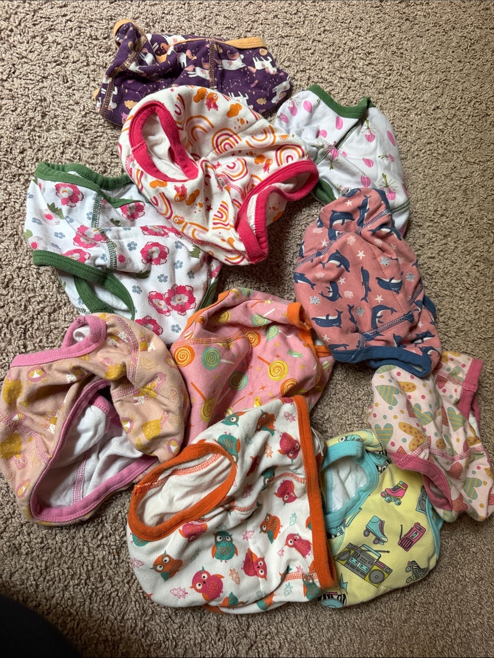 Assorted Girls Cloth Training Pants  100% cotton 10 pair bundle